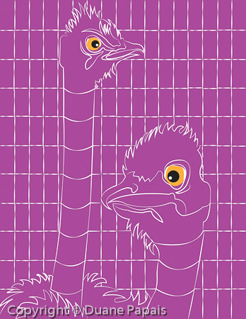 OSTRICH GRID PURPLE