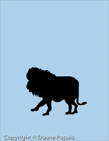 LION LARGE BLUE