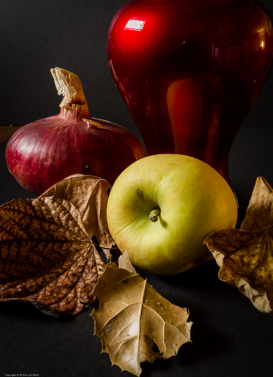 Fall Leaves with Apple and Onion