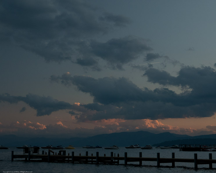 Sunset at Lake Tahoe and Dock