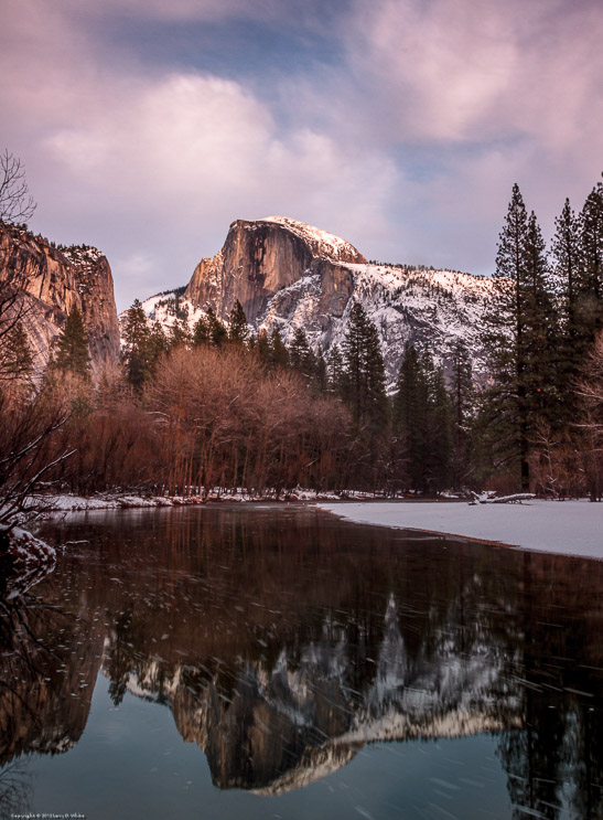 Half Dome from the Bank of the Merced River